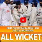All Wickets || Bangladesh vs India || 2nd Innings || 1st Test || India tour of Bangladesh
