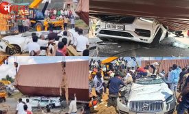 कर्नाटक में बेंगलुरु-तुमकुर राष्ट्रीय राजमार्ग-4 पर भीषण हादसा, एसयूवी कार पर गिरा कंटेनर, एक ही परिवार के 6 लोगों की मौके पर मौत।