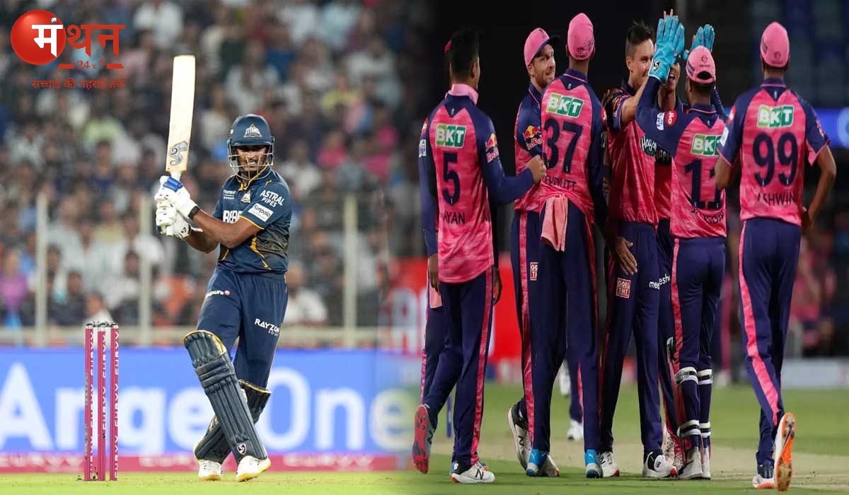 साई सुदर्शन (82) ने इस सीजन का चौथा अर्धशतक जमाया, गुजरात की राजस्थान पर 58 रन से धमाकेदार जीत, प्रसिद्ध कृष्णा एवं हेटमायर भी चमके।