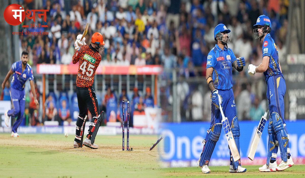 मुंबई इंडियंस ने सनराइजर्स हैदराबाद को 4 विकेट से हराया, तिलक वर्मा ने लगाया विजयी चौका, कमिंस ने झटके 3 विकेट, विल जैक्स का ऑलराउंड प्रदर्शन।
