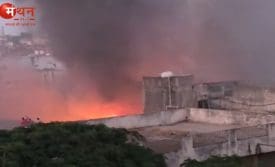 इंदौर के खजराना में भीषण आग