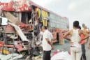 दिल्ली–मुंबई एक्सप्रेस-वे पर केन्ट्रा-बस की भीषण टक्कर, चालक की मौके पर मौत, दो गंभीर घायल