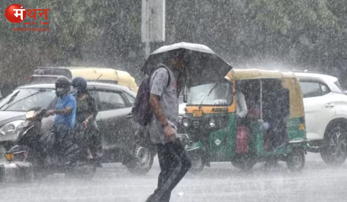 दिल्ली-एनसीआर में मौसम ने बदला मिजाज, तेज बारिश और हवाओं से ठंड बढ़ी, IMD का अलर्ट जारी