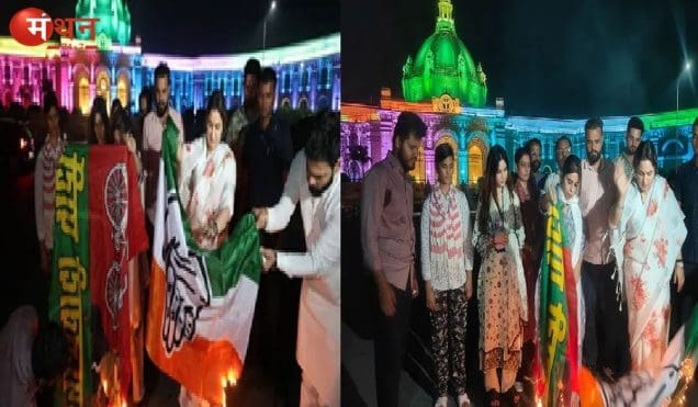 महिला आरक्षण बिल विवाद: अपर्णा यादव का विरोध प्रदर्शन, झंडा जलाने पर सियासी घमासान